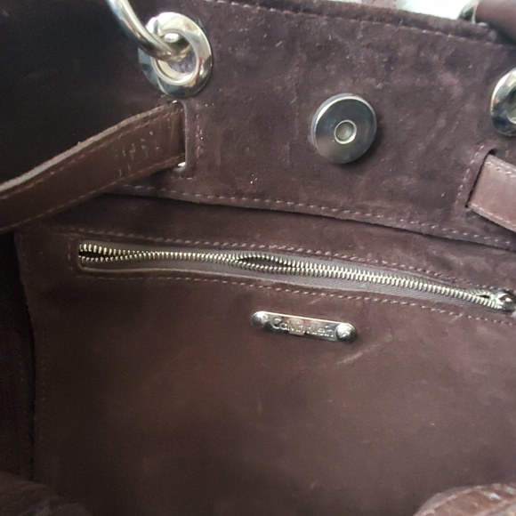 Calvin Klein suede handbag - Picture 3 of 5